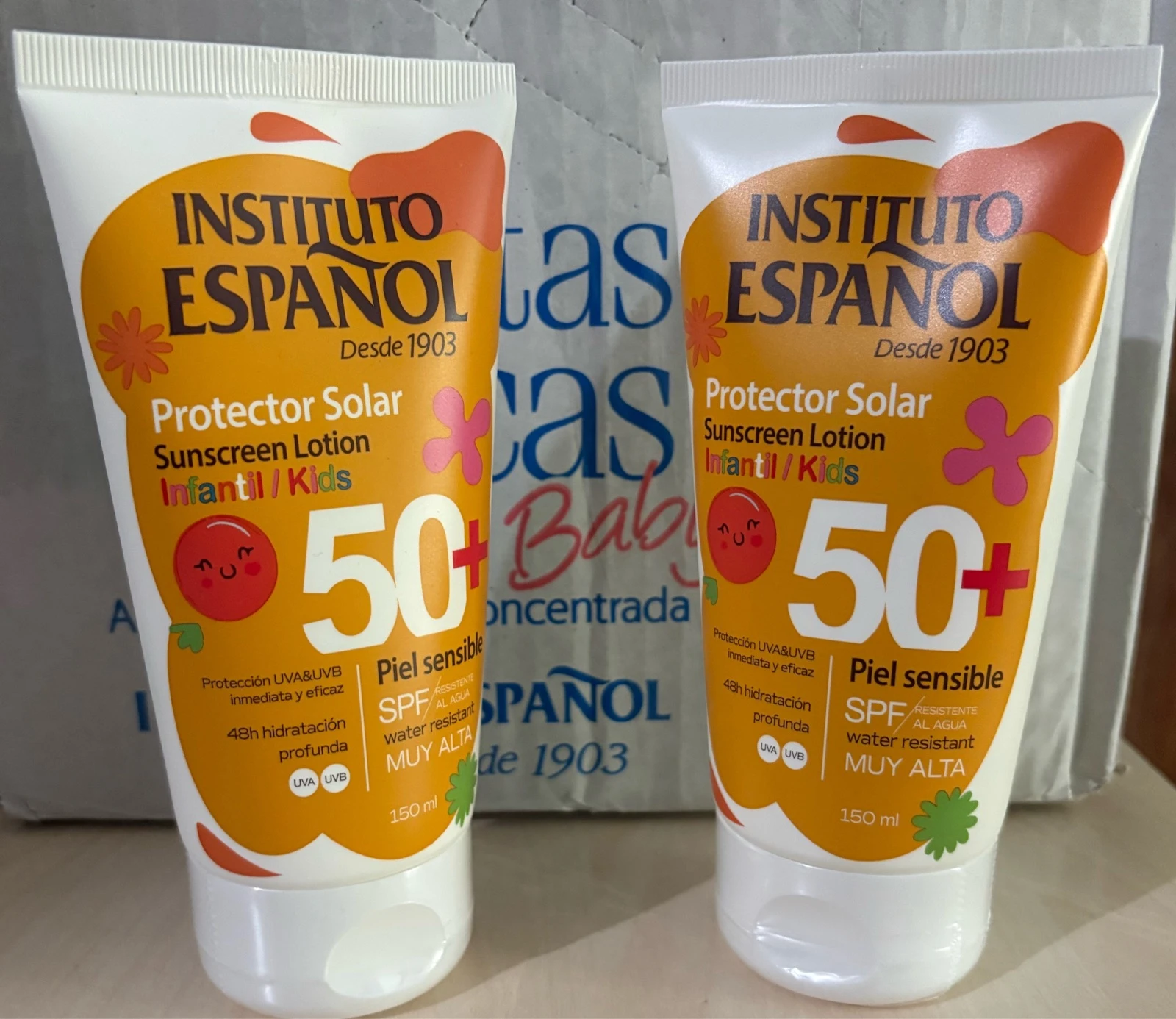 2 Protector Solar Infantil SPF 50+ de Instituto Español